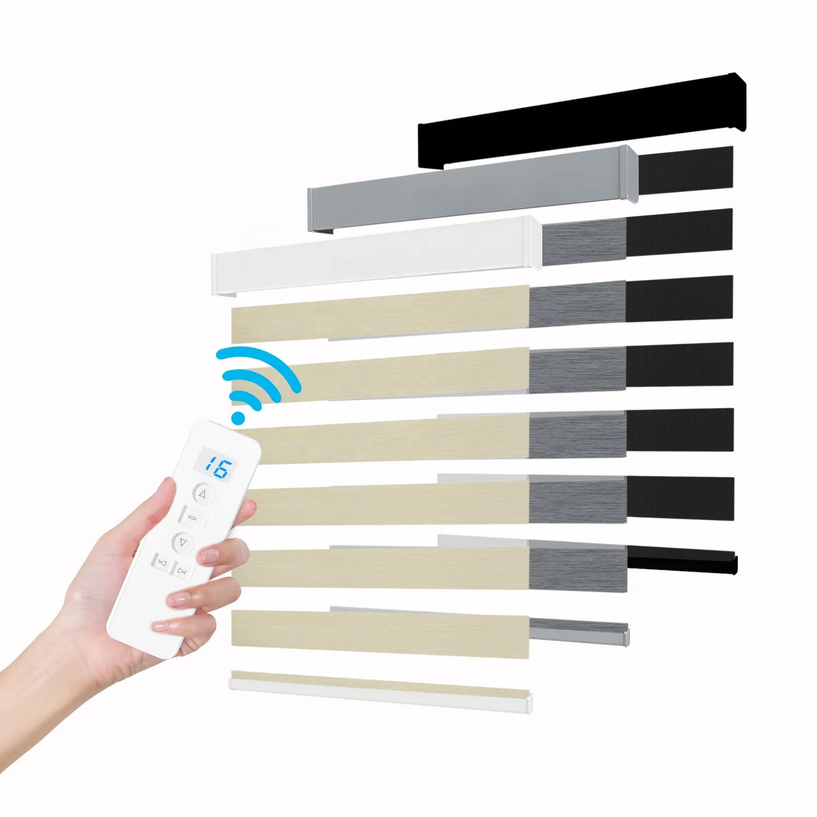 Custom Electric Day and Night Wireless Lightproof Automatic Blind Motorized Smart Zebra Shades Curtain Roller Blinds for Window