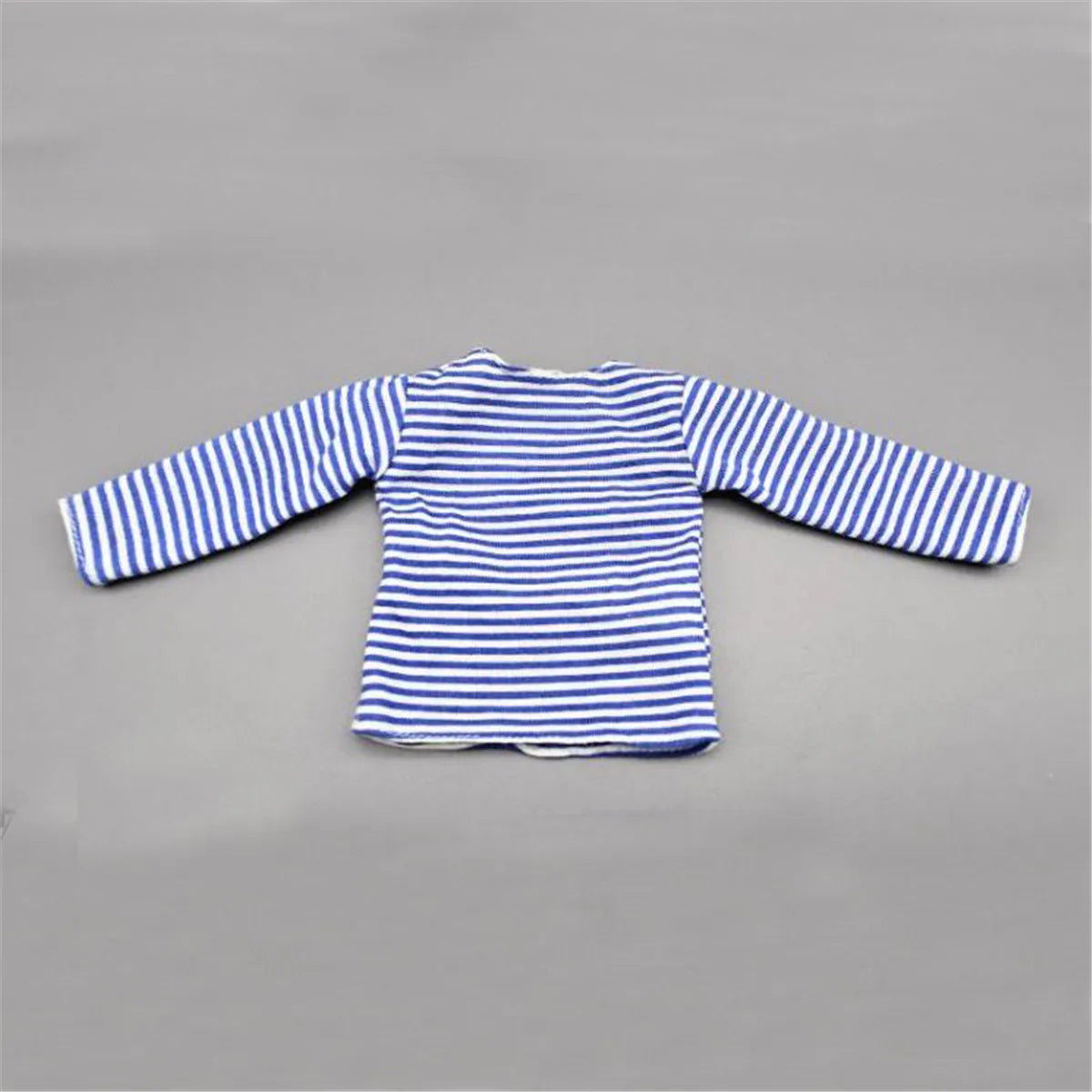 1:6 Scale Solider Long Sleeve Blue Striped T-shirt Model Toy for 12" Special Force Action Figure