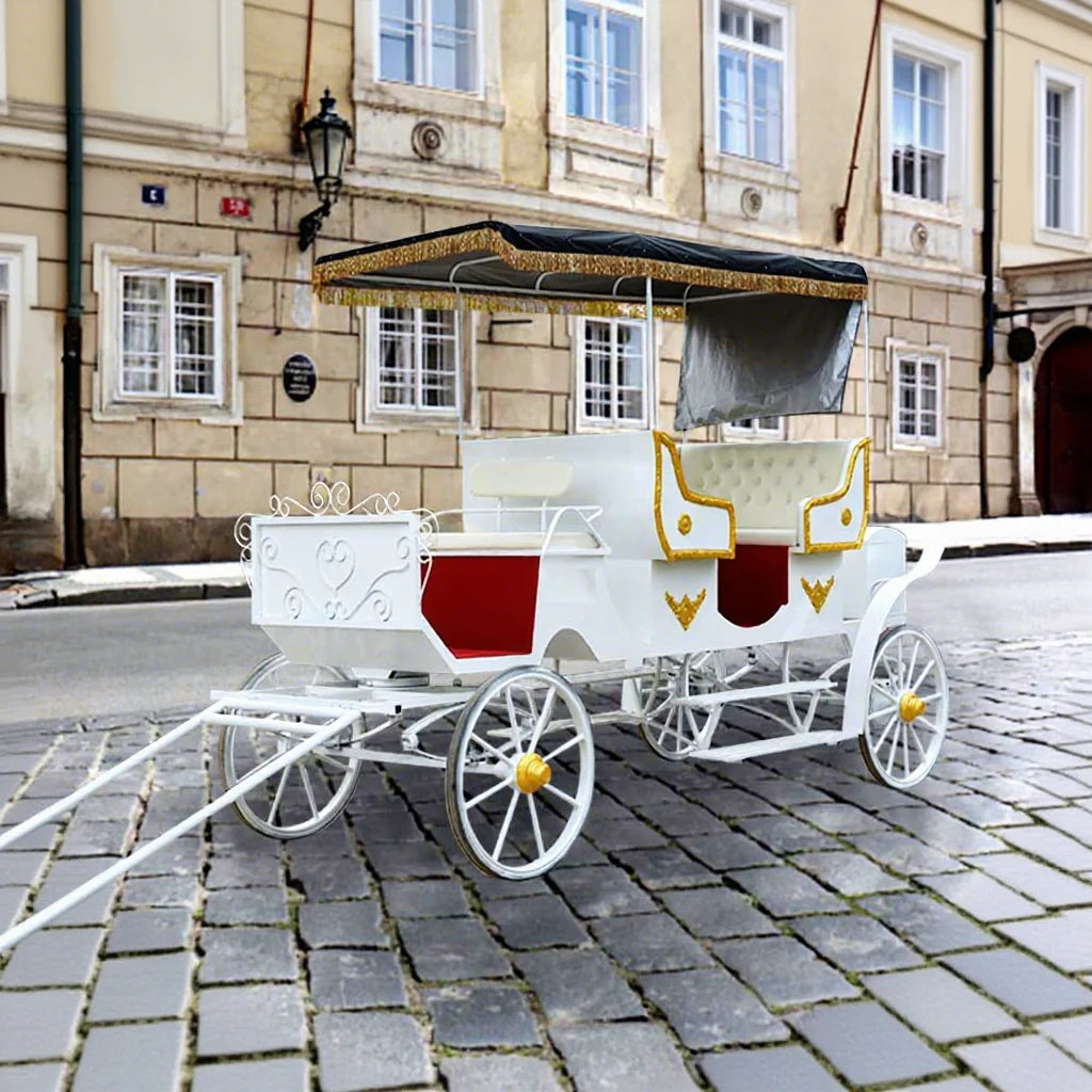 Full Royal Horse Carriage Sightseeing Limousine English Style Horse Wagon Sightseeing Electric Horseless Carriage