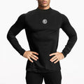Compression T-shirt Four-Way Stretch 95% Polyester Sports Running Long Sleeve Baselayer Compression Fitness GYM T Shirt