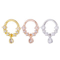 Gaby New Nose Rings for Women Septum Clicker Stainless Steel Star Teardrop Nose Ring Hoop  Septum Piercing Jewelry