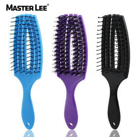 Masterlee Hot Sale Plastic Korea Vent TT Nylon Bristle Comb Curved Hair Brush