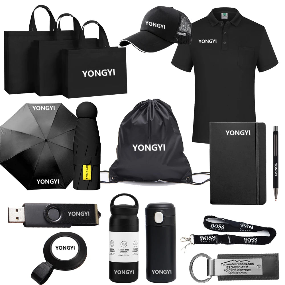 Custom 2024 New Products Mug Pen Badge Pendant Rope Merchandising Corporate Promotional&Business Gift Set Item Advertising Logo