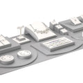 High-grade Brushed PU Leather Jewelry Counter Display Props Window Display Stand Showcase Sets