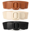Women's Elastic Waist Seal Simple High-grade Decorative Down Coat Waist Europe and the United States Fashion Bag Buckle Belt