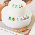 Nickel Free 304/316 Stainless Steel Earrings Custom New Cartoon Design Kids Screw Back Earrings Jewelry for Women 2022