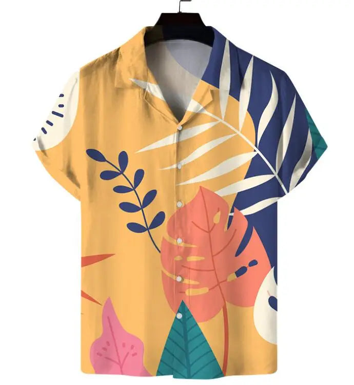 High Quality Mens Custom Hawaii Shirt New Fashion Blouse Printing Summer Hawaiian Beach Shirts for Men