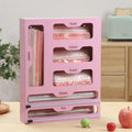 Custom Best Selling Rectangle Lock Lid Wall Mount Bamboo Ziplock Bag Storage Organizer European Style Sustainable Kitchen Drawer