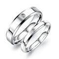 Wholesale Bulk Promise Fashion Stainless Steel Zircon Bead Charm Couple Finger Ring Set Jewelry Rings Jewelry Design