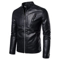 Men's Leather Jacket Stand Collar Cardigan Motorcycle Jacket Spring Coat Wholesale