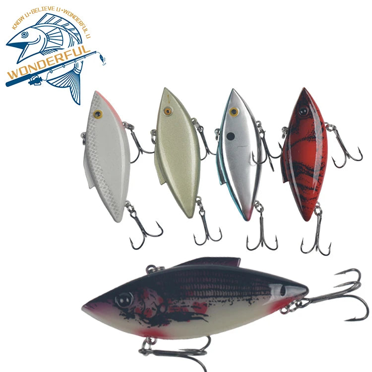 75mm 17g Bionic Hard Plastic 5 Colors Freshwater Tackle Bait Long Casting Vibrating Fishing VIB Lure