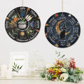 Putuo Decor Seasonal Round Wall Hanging Wooden Sign Celebratory Holiday-Themed Home Wall Decor