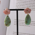 Best Selling Women's Stud Earrings Handmade Cute Style Nature Stone Colours Shell Flower Latest Design for Fashionable Friends