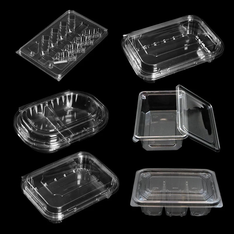 Recycled Food Plastic Boxes for Cake Pizza Bread Salad Sushi Candy for Cookies Sandwich-for Hamburgers and Sugar