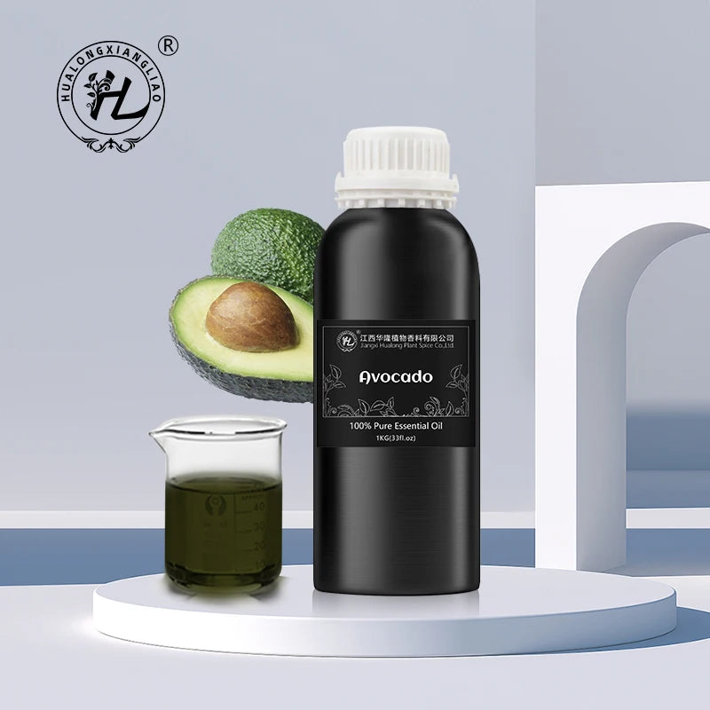 HL- Unrefined Avocado Seed Oils Virgin Factory 1Kg Body Oil Bulk Cold Press Avocado Oil Carrier Oil for Aromatherapy