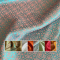 Top Quality Jacquard Satin Heavy Silk Fabric Rhombus Lattice Interwoven Cheongsam Hanbok Jacquard Fabric Silk Viscose