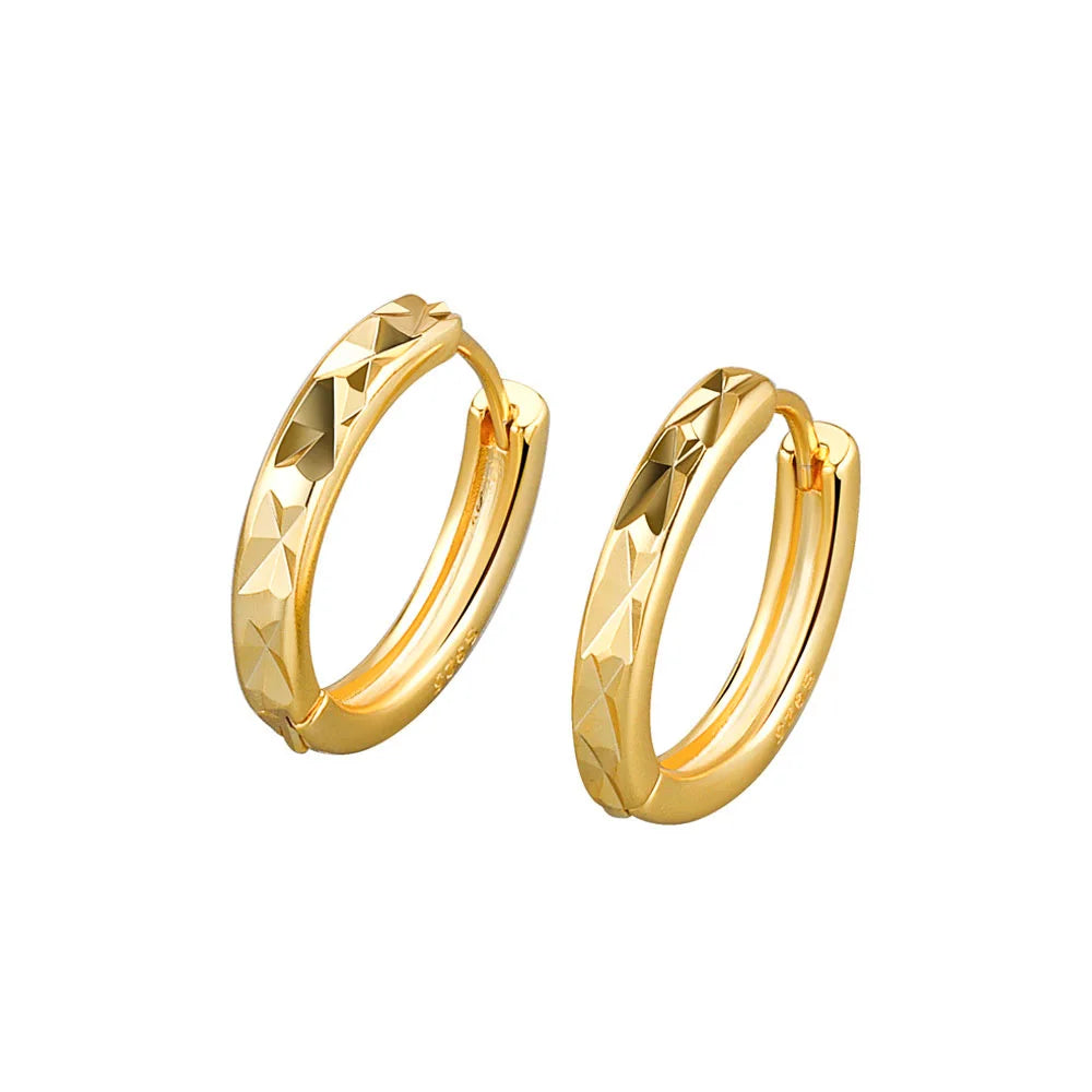 Fashion Round Small Huggie Hoop Earrings for Women Ear Buckle Hoops Gold Plated Jewelry