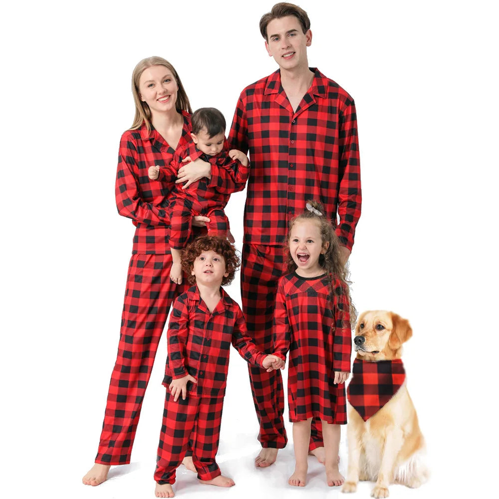 Drop Shipping Family Matching Pajamas Sets Boys Girls Deer Snow Children PJs Family Christmas Pajamas