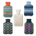 Cheap Colorful  Hot Water Bottle Hand Feet Warmer  2L Nature Rubber Hot Water Bottle with Cover