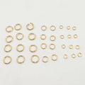 Brass Jewelry Findings with Real Gold Plating 20pcs Lot DIY Accessories Wholesale Bulk Open Ring Jump 4mm/6mm/8mm