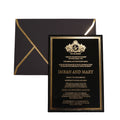 New Design Extravagant Black Color Acrylic Cards Top Grade Luxury Wedding Invitations With Black Envelope
