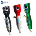 2024 New 80g Tuna Fishing Bait Wooden Lure Wood Bait Lure Top Water Fishing Big Popper