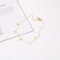 Fenny Wholesale 18K PVD Plated No Fade Elegant Hexagon Wafer Pave Pendant Stainless Steel Choke Chain Necklace for Women
