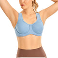 Women's High Support Seamless Sports Bra Sleeveless Neck Fitness Wear Adjustable Features Active Use Spandex Padded Set Print