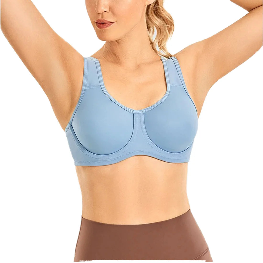 Women's High Support Seamless Sports Bra Sleeveless Neck Fitness Wear Adjustable Features Active Use Spandex Padded Set Print
