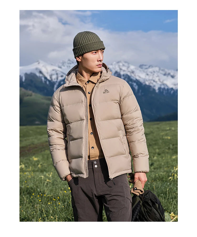 For 800 Men's Winter Puffer Down Jacket 2023 F/W Outdoor Windproof Warm Mountain 95% Goose Zipper Closure Eco-Friendly