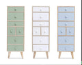 7 Drawer Shelf Chest Stand Wood Storage Dresser Rack Cabinet White