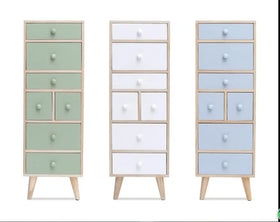 7 Drawer Shelf Chest Stand Wood Storage Dresser Rack Cabinet White