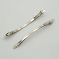 4.3mm*10cm Crimped Edges Metal French Barrettes With "Clip Paris"  Plain Snap Hair Clips Slim Bar Hairpins for Women