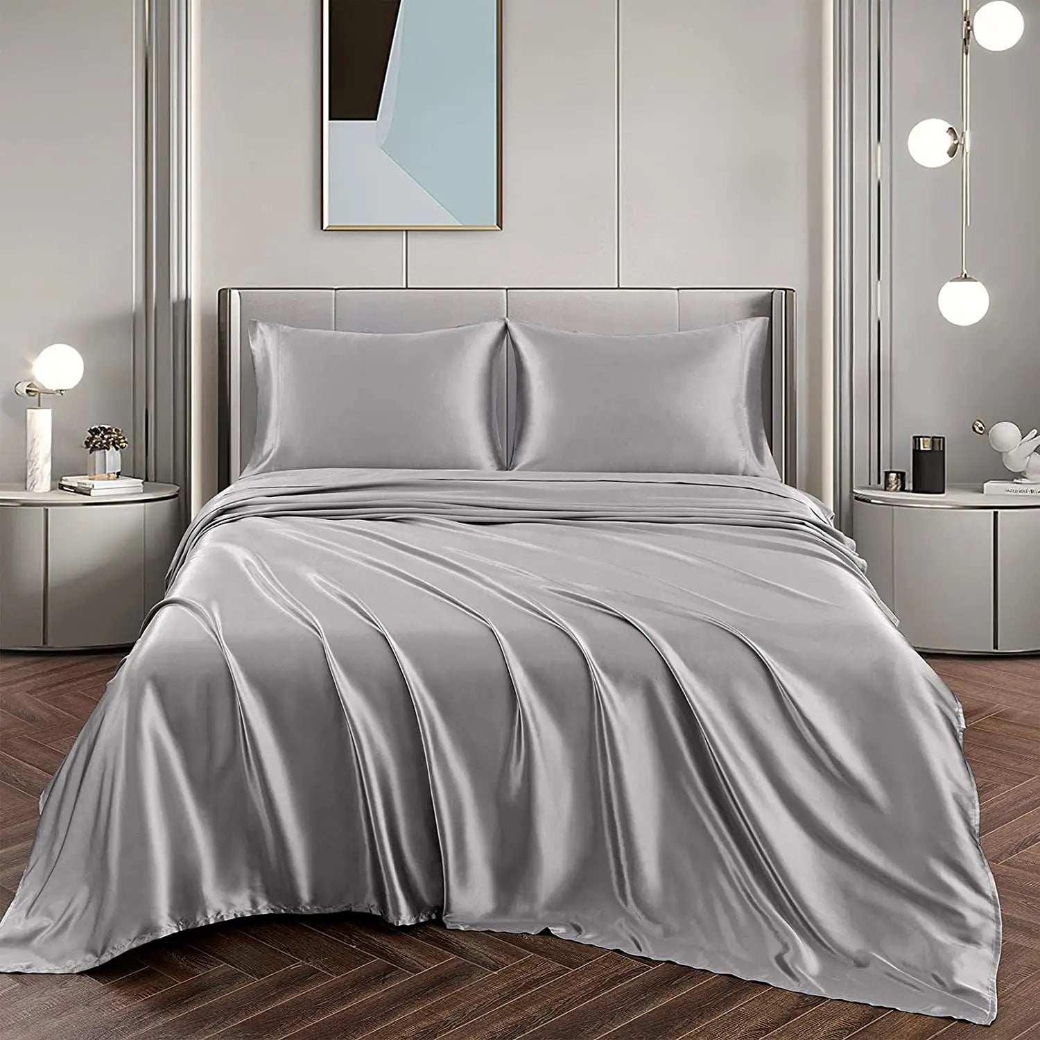 Satin Sheet Sets Bedding Wholesale Luxury Bedding Set Silky Soft Satin Bedding Sheet Set Satin Bedding Set
