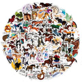 100Pcs New Style Horse Riding Art Show Sticker Decals for Girl Student Notebook Diary Luggage Laptop Sticker Label