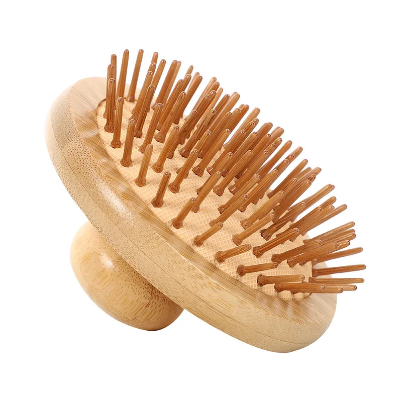 Women & Men Detangling Massage Hairbrush Private Logo Bamboo Paddle Hair Brush with Box Packing Hair Brush Bamboo