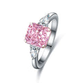 Classic Three-Stone Design Pink CZ Sterling Silver Women Jewelry for Daily Wear Engagement Jewelry S925 Fashion Trendy