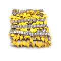Gold Metal Sew-On Diamond Rhinestone Fringe Chain Yellow Diamond Trimming for Carnival Dresses Shoes Bags