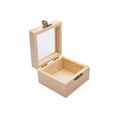 Small Square Multifunction Wooden Soap Jewelry Display Box with a Transparent Glass Lid for Gift Storage and Presentation
