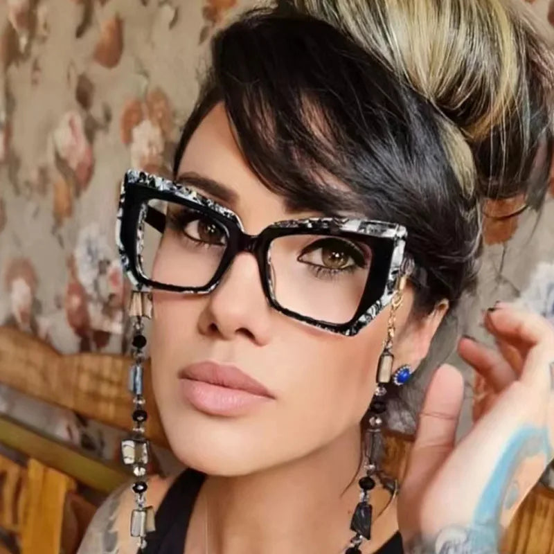 2024 New Arrival Polygon Women Blue Light Blocking Glasses Frame Optical Colorful Eyeglasses Frames Lunette De Soleil