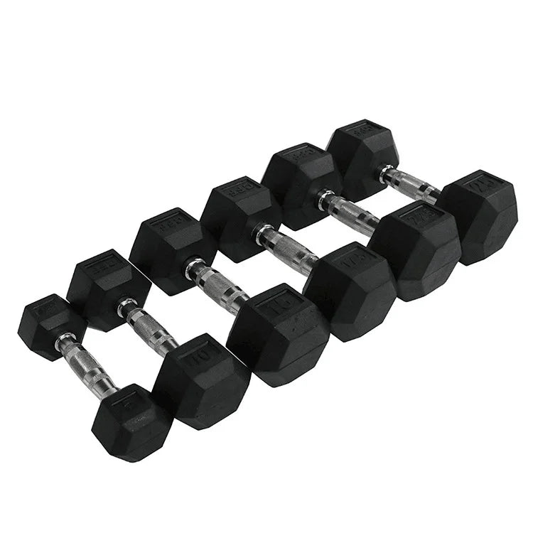 Cheap Rubber Hex Dumbbells Gym Equipment Free Weights Adjustable Dumbbell Sets