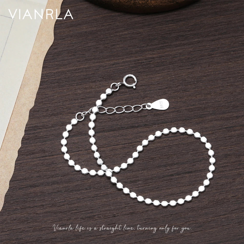 VIANRLA Minimalist Chain Bracelet for Girl Jewelry 925 Sterling Silver Link Bracelets Support Drop Shipping