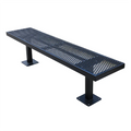 Outdoor Furniture Public Park Expanded Steel Mesh Backless Bench Seating Outside Garden Patio Metal Seat Bench Without Back