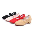 Women's Soft-soled Wear-resistant Package Foot Practice Dance Shoes Women's Hundred Models of Low-heeled Outdoor Ballet Shoeskid