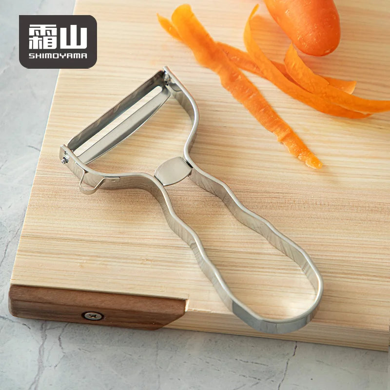 SHIMOYAMA Lightweight Metal Hand-held Fruits & Vegetable Peeler Easy to Use Cutting Tool for Convenient Food Preparation