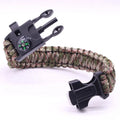 Multi-Function Waterproof Outdoor Emergency Survival Bracelet Compass Fire Starter Whistle Polyester for Hiking Camping Fishing