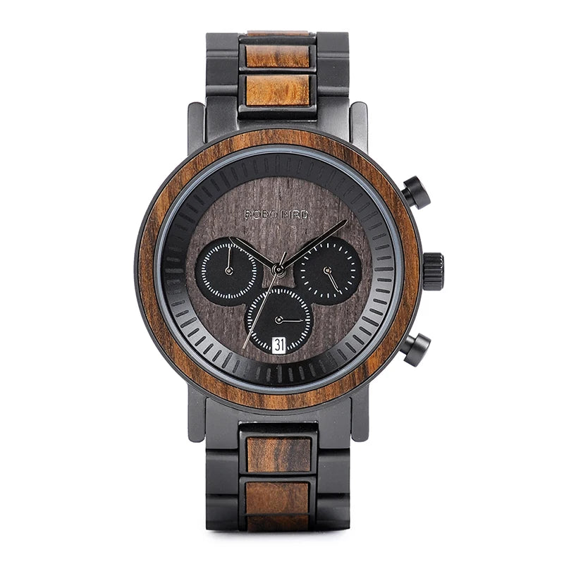 BOBO BIRD New Arrival Chronograph Watch for Men Luxury Business Style Wrist Watch Wholesale