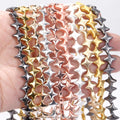 AsVrai U 10mm Natural Stone Colorful Four-Pointed Star Hematite Loose Beads for Jewelry Making DIY Bracelet Accessories 15"