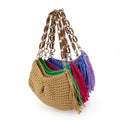 Women  High Quality Custom Large Women Fringe Tassel Beach Woven Tote Bags Weave Handmade Shoulder Purse Beach Bag Handbags