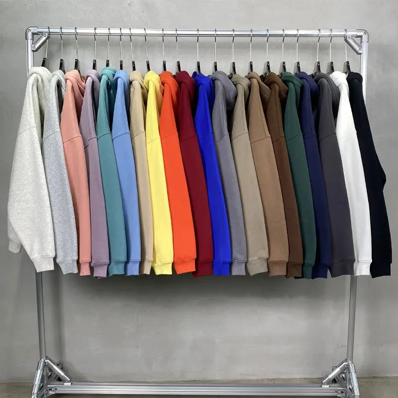 Wholesale 100% Cotton Men's Heavyweight Hoodie Stylish and Comfortable Customizable Logo Solid Color Oversized Fit